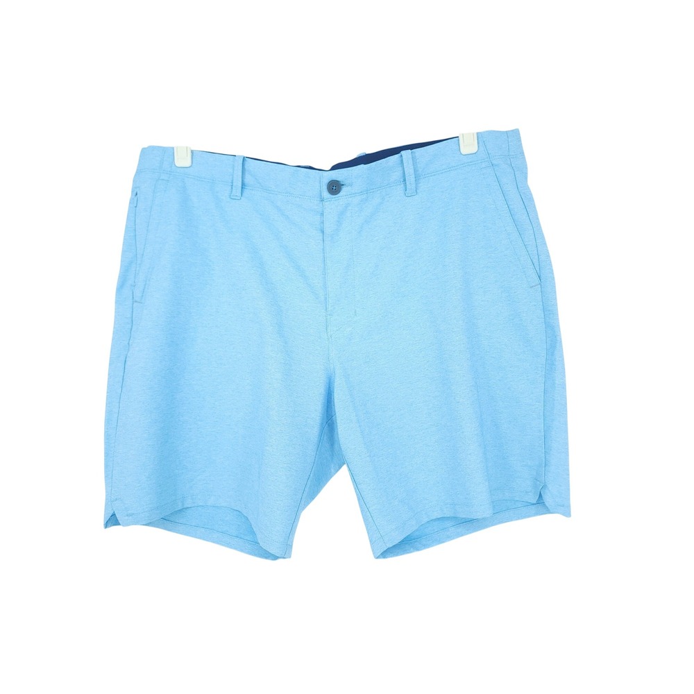 Tommy Bahama Chino Shorts Men 42 Blue Heathered Active Golf Performance Preppy